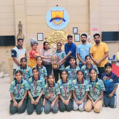 Our Girls team is a force to be reckoned with. Here they are after securing the Bronze medal at the CBSE Kho-Kho National tournament in Karnal, showcasing their skill and teamwork.
