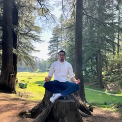 A moment of meditation in Padmasana (Lotus Pose) amidst the serene pine forests of Khajjiar. There is no better place to connect with your inner self than in the lap of nature.