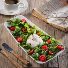 Fresh, creamy, herby goodness on a plate. Our Burrata salad is the perfect starter to pair with your slice.