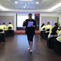 Walking into a room full of professionals ready to learn is one of the best parts of my job. This candid shot captures the energy just before starting my session on professional image with a pan India corporate team.