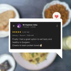 Scrolling through my Google reviews always puts a smile on my face. It's great to know I'm providing a tasty and healthy food option in Gurgaon.