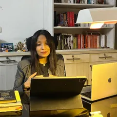 A candid shot during a late-night virtual lecture. Sharing knowledge about prison reforms, solitary confinement, and the right to a speedy trial is something I am passionate about, as it connects directly to human rights and justice.