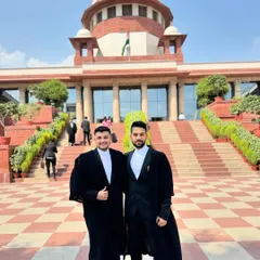 With my colleague and brother, Advocate Akarsh Sharma, at the Supreme Court. Strong professional relationships are the foundation of a successful legal practice.