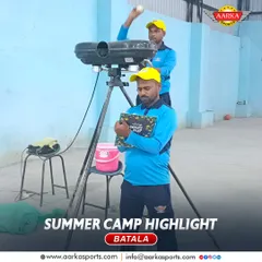 Our summer camps utilize modern training aids like the bowling machine, giving young players a chance to face consistent deliveries and build confidence.