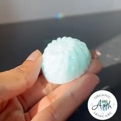 This is my "Baby Boy Joy" soap, a custom creation for a baby shower. The calming blue color and gentle ingredients are perfect for celebrating a new arrival.