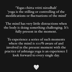 This is the classical definition of yoga: stilling the fluctuations of the mind. A challenging physical practice is one of the most effective ways to achieve this state of complete presence.