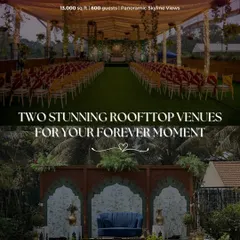 I offer two distinct rooftop venues to match your vision. Choose the sprawling Sky Terrace for a grand affair with panoramic city views, or the lush Terrace Garden for a more intimate, nature-filled gathering.