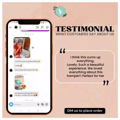 "Such a beautiful experience. We loved everything about this hamper!! Perfect for her." Seeing the recipient's joyful reaction in the photo she sent is the absolute best part of my job.