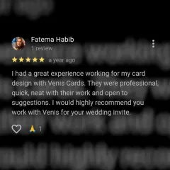 Professionalism and efficiency are key to a stress-free experience. I was delighted to receive this feedback praising my quick work, neat execution, and openness to suggestions during the design process.