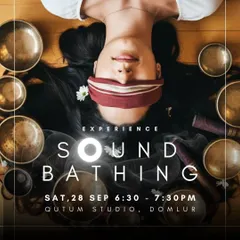 Immerse yourself in a sound bathing experience, where the vibrations of Tibetan bowls guide you into a state of deep relaxation. This poster is for one of my popular workshops in Domlur, Bengaluru, designed to help you release stress and restore your inner balance.