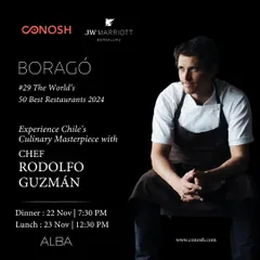 I bring culinary legends directly to you. This is Chef Rodolfo Guzmán of Boragó, ranked among The World's 50 Best Restaurants, who I brought to the JW Marriott Bengaluru for an exclusive dining series showcasing the unique flavours of Chile.