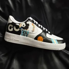 A side profile of the Messi custom sneaker, showing his number 10 and Ballon d'Or count.