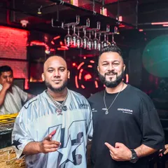 Me with a guest at the Old School Hip Hop Night. Connecting with the crowd is a huge part of what I do.