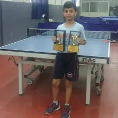 Our young paddler Siddanth starting the season strong, holding his trophies after finishing as a Semi-Finalist in both U13 & U15 Boys categories at the Krida Station Open.