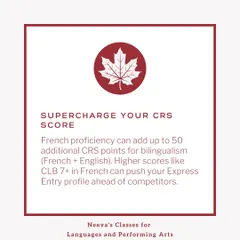 Supercharge your Express Entry profile with French. Reaching a CLB 7 or higher in French can add up to 50 additional CRS points for bilingualism, giving you a significant advantage in the pool.