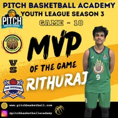 Rithuraj delivered a clutch performance to seal the Hoopstars' first win of the season, earning him the MVP award for Game 10.