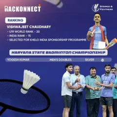We celebrate every victory, big or small. This image showcases one of our talented players who has achieved success through dedication and training at our academy. Their win is a proud moment for the entire Rackonnect community and inspires us all to keep pushing our limits.