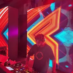My setup for a high-energy club night, complete with a massive LED wall for stunning visuals. I love working with big productions to create an unforgettable concert feel.