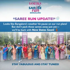 Clear and timely communication is crucial when plans change. This update informed participants about the postponement of the Saree Run due to weather. We prioritize the safety and comfort of our runners above all else, while ensuring they stay engaged and informed.