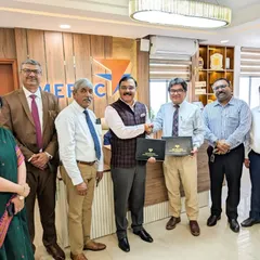 Representatives from MEPSC and New Delhi YMCA shaking hands after signing the MoU, symbolizing our joint commitment to excellence in education and skill development.