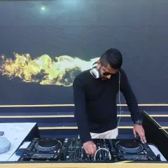 This is my happy place, behind the decks, crafting the perfect sound. Whether it's for a club night or a new remix, this is where the magic happens.