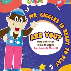 Are you ready to play? Mr. Giggles, our lovable mascot, is here to spread endless smiles and make every party unforgettable. Come hang out with the heart of House of Giggles!