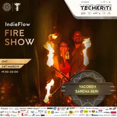 Our fire show announcement for Techkriti at IIT Kanpur. It's an honor to be invited to perform at such prestigious college festivals across the country.