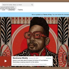 The Damon Locks portrait as it was featured on the Bandcamp Weekly radio show page.