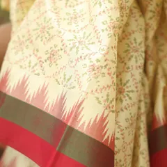 There is a quiet elegance to a well-printed silk saree. For this batch, we carefully curated blocks to match the rhythm of the weave and hand-mixed each color to complement the woven borders, creating a cohesive and lasting piece.