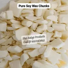 A closer look at the texture of my pure soy wax chunks. This high-quality wax is easy to measure and melt, making it a favorite for both beginners and experienced candle makers.