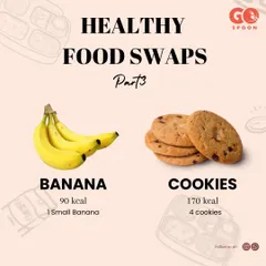 When you need a quick snack, a small banana is a much healthier option than cookies. It provides natural sugars and fiber with fewer calories and no refined flour.