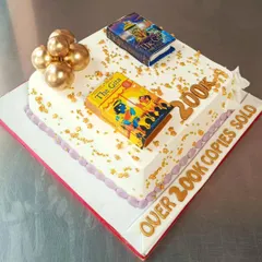 It was a pleasure to bake this cake for author Roopa Pai to celebrate 200k copies sold of "The Gita for Children". We created edible versions of her books to mark this incredible achievement.