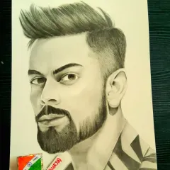 Here is a realistic graphite portrait of Virat Kohli, where I focused on capturing his intense expression. I use high-quality 200gsm paper and various graphite pencils to achieve this level of detail and depth in my custom sketches.