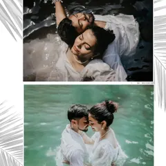 A romantic and adventurous shot of the couple in the clear waters of Devkund. I'm always ready to try creative ideas to get the perfect photo.