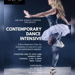 Thinking of trying something new? Our Contemporary Dance Intensive is perfect for absolute beginners. This poster gives you all the details for our 8-day course designed to introduce you to the fundamentals of contemporary movement and ballet.