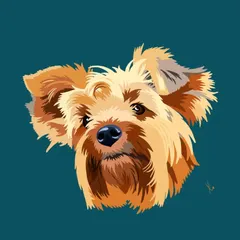 I can also create stylized pet portraits. This vector-style art captures the personality of your pet in a modern and graphic way.