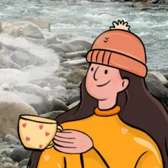 A close-up of one of the illustrated characters from my "Pahad and chai" piece. I focus on simple lines and expressions to add a warm, friendly vibe to the original photograph.
