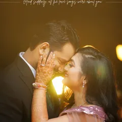 "And suddenly, all the love songs were about you." This intimate close-up, with its warm, soft lighting, focuses on pure emotion and connection.