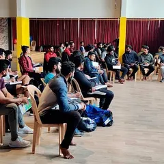An overview of one of our weekend classroom sessions. Students are engaged and focused as we cover the foundational science behind personal training.