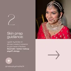 During the trial, I provide guidance on skin prep for the weeks leading up to your wedding. Good skin is the foundation of flawless makeup.