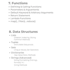 Part three of the Python Cheatsheet, explaining functions, parameters, lambda functions, and essential data structures like lists, tuples, sets, and dictionaries.