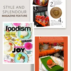 I was pleased and grateful to be featured in Foodism Magazine. This "Table Styling 101" article shared my knowledge and tips on using traditional fabrics, flowers, and brass elements for festive decor.