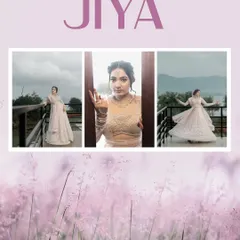 Dreamy, artistic portraits of the bride Jiya, set against a beautiful natural landscape with a soft, romantic feel.
