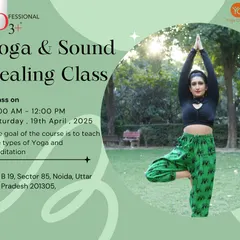This poster is from a corporate yoga and sound healing class I conducted for the team at O3+. These combined sessions offer a comprehensive wellness experience, blending physical movement with deep relaxation.