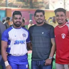 Our players with a senior member, showing the bond and respect between different generations of the club.