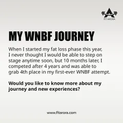 When I started this fat loss phase, I never thought I'd be ready to compete. This post marks the start of sharing my WNBF journey, from self-doubt to stepping on stage.