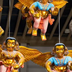 A closer view of the Kinnala craft installation at the Bengaluru Airport. By bringing such indigenous traditions into contemporary journeys, we hope to make every arrival an encounter with heritage.