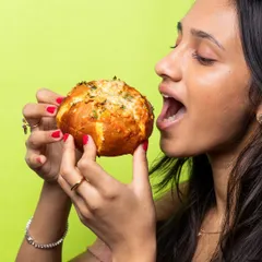 My Korean Cream Cheese Buns are a guaranteed hit. This shot captures that perfect moment right before the first delicious bite.