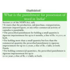 This infographic details the punishment for possessing weed in India under the NDPS Act. I provide clear guidance on the potential consequences and defense strategies.