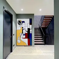 Art isn't just for walls. I hand-painted this wardrobe with a custom abstract design inspired by Picasso, turning a functional piece of furniture into a unique statement piece for a client's home.